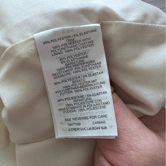 J Crew Sleeveless Cream Sheath Dress with Faux Leather Detail size 6 - Picture 13 of 14